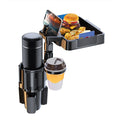 moobody Car Cup Holder Multifunctional Storage Rack, Dual Holder 4IN1 Cup Tray for Drinks and Phones, Versatile Snack Tray Expander