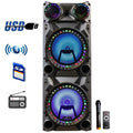 Befree 12 in. Rechargeable Bluetooth Double Subwoofer Portable Party Speaker