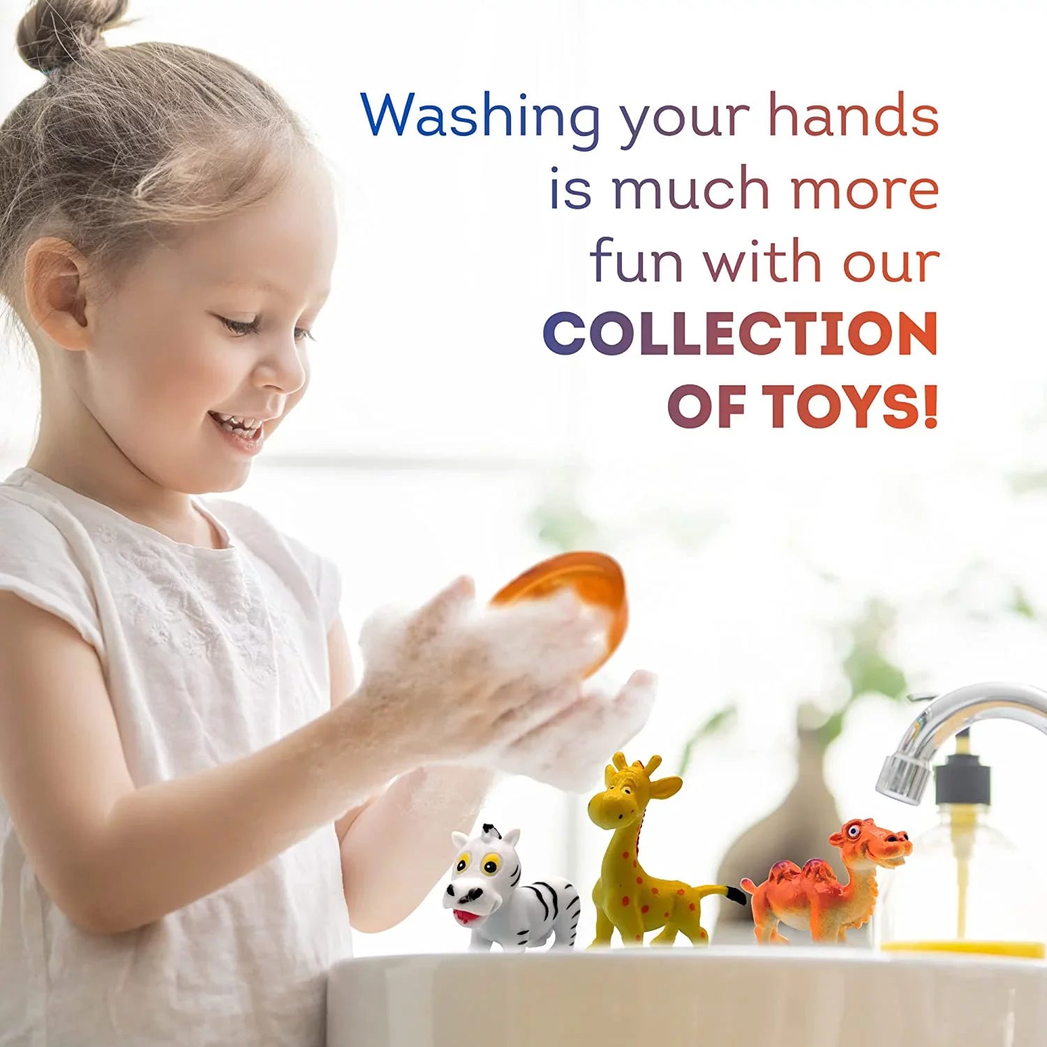Kids Soap with Toys Inside Funny Animals Surprise Glycerin Soap Bar Collect All 12 Wild Animals Toys Moisturizing Handmade in USA Natural and Safe by Relaxcation 4 Set