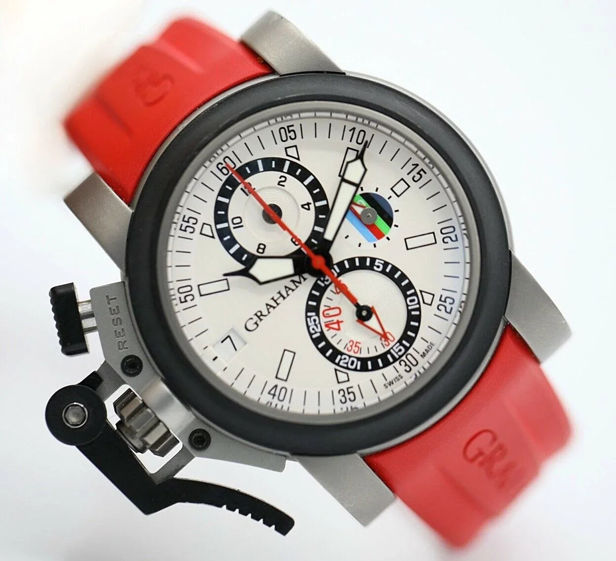 Graham RBS 6 Nations Chronofighter Oversize Referee Titanium Rubber Men's Watch