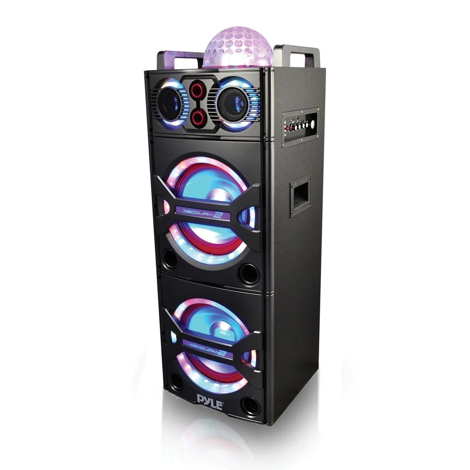Pyle PSUFM1043BT Portable Bluetooth Speaker System with Flashing Party Lights