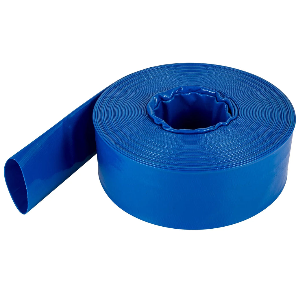 BENTISM Discharge Hose, 1-1/2" x 105', PVC Fabric Lay Flat Hose, Heavy Duty Backwash Drain Hose with Clamps, Condition & Burst-proof, Perfect for Swimming Pool & Water Transfer