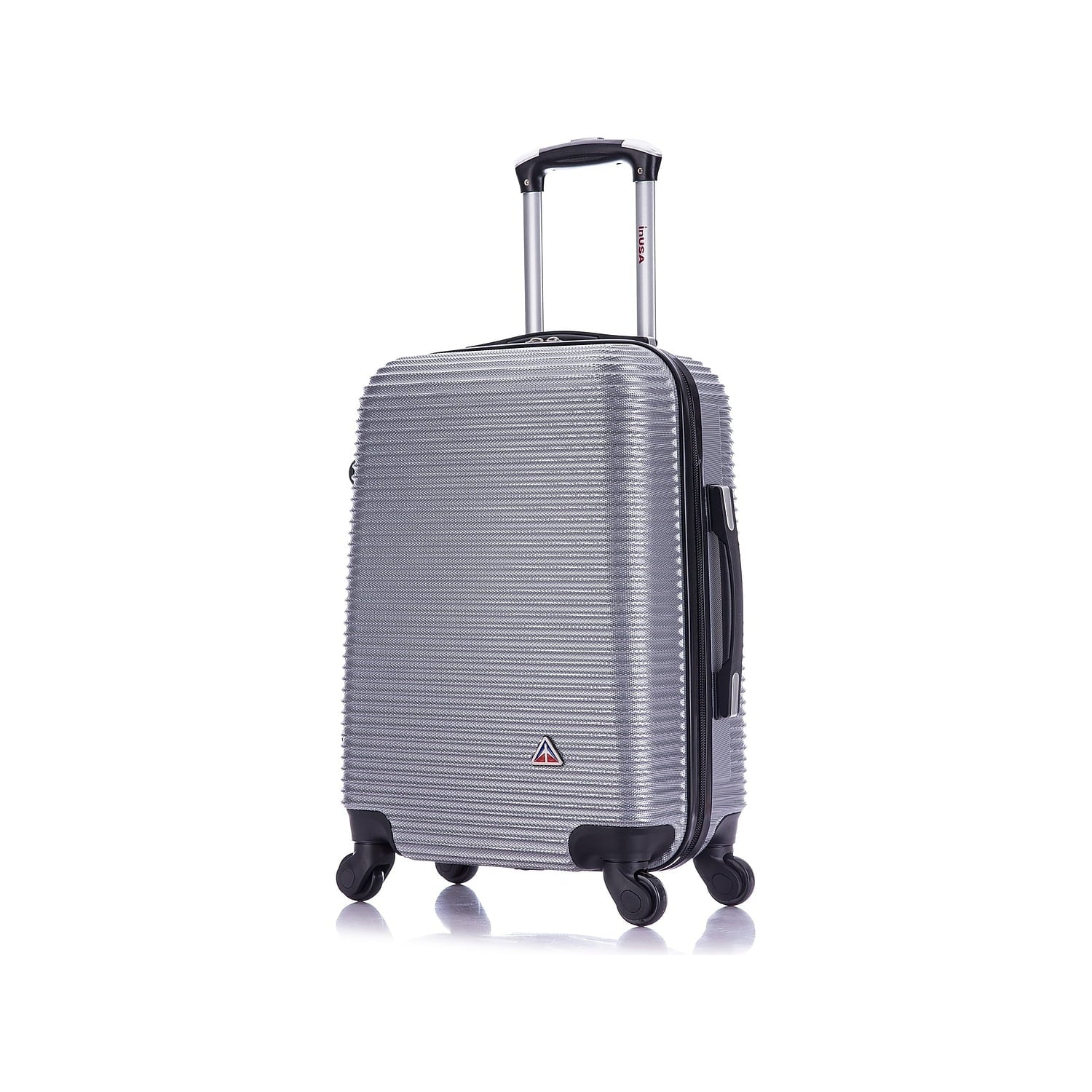 InUSA Royal Plastic Carry-On Luggage Silver (IUROY00S-SIL)