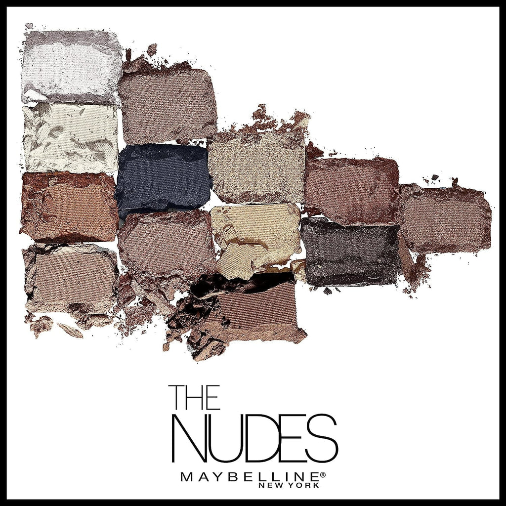 Maybelline The Nudes Eyeshadow Palette Makeup, 12 Pigmented Matte and Shimmer Shades, Blendable Powder, 1 Count