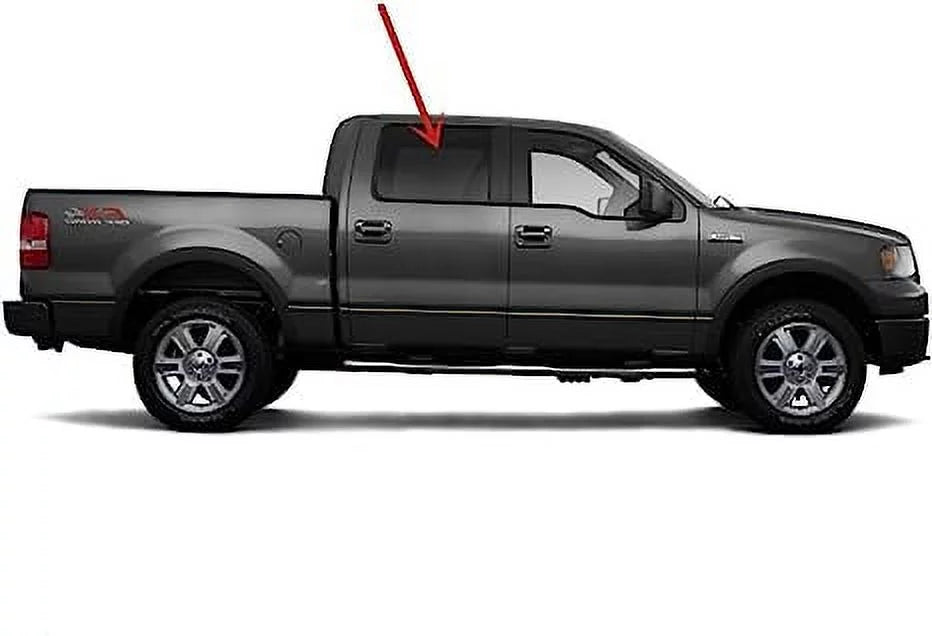 Passenger Right Side Rear Door Window Door Glass Fitting with Ford F150 Pickup 4 Door Crew Cab 2009-2014 Models