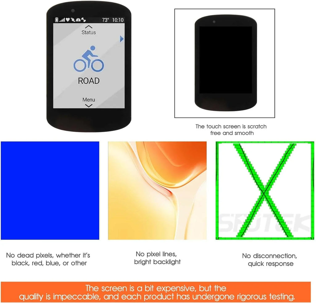 for Garmin Edge 530 LCD Display Touch Screen Replacement Digitizer Assembly Repair Part