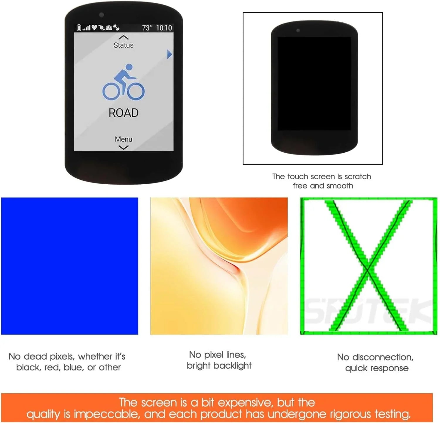 for Garmin Edge 530 LCD Display Touch Screen Replacement Digitizer Assembly Repair Part