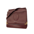 Pre-Owned Cartier Shoulder Bag Must Leather Bordeaux Women's (Good)