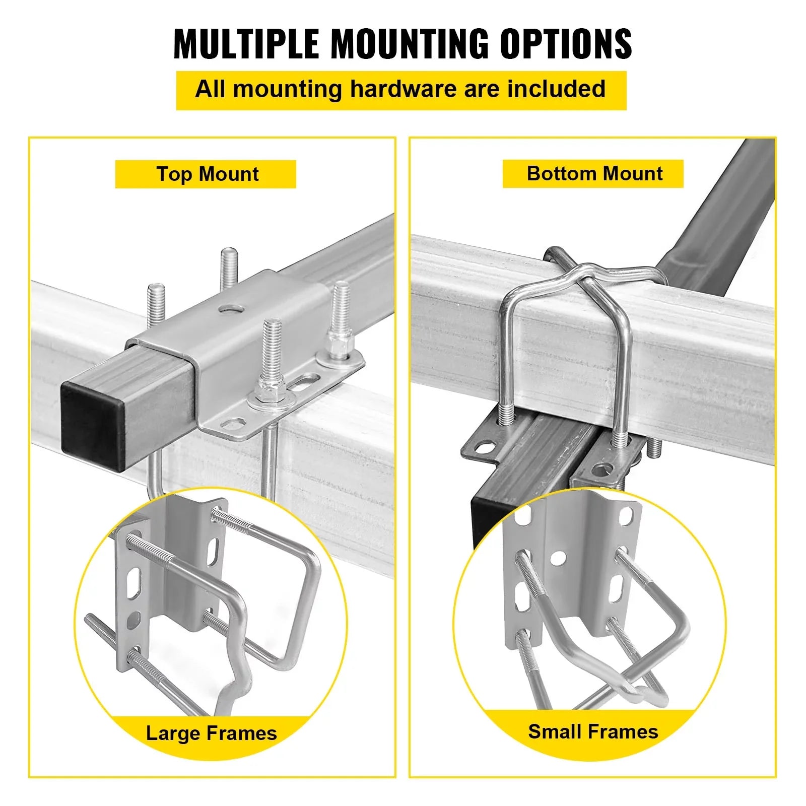 VEVORbrand Ship Trailer Guide-on, 40", 2pcs Galvanized Steel Trailer Post Guide on, with LED-Lighted PVC Tube Protection Mounting Hardware Included, for Ski Ship Fishing Watercraft or Watercraft Trailer