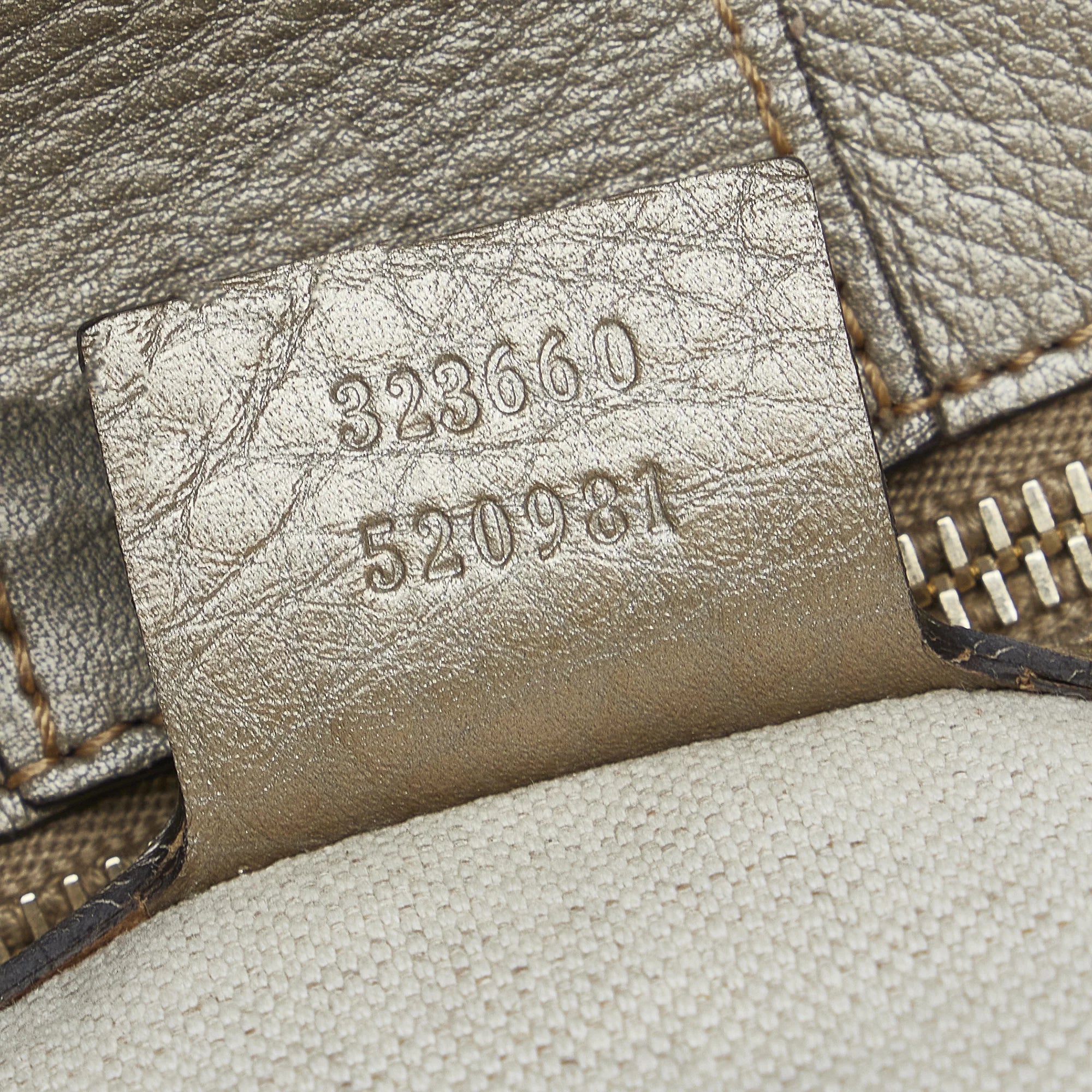 Pre-Owned Authenticated Gucci Medium Bamboo Shopper Calf Leather Brown Satchel Unisex (Good)
