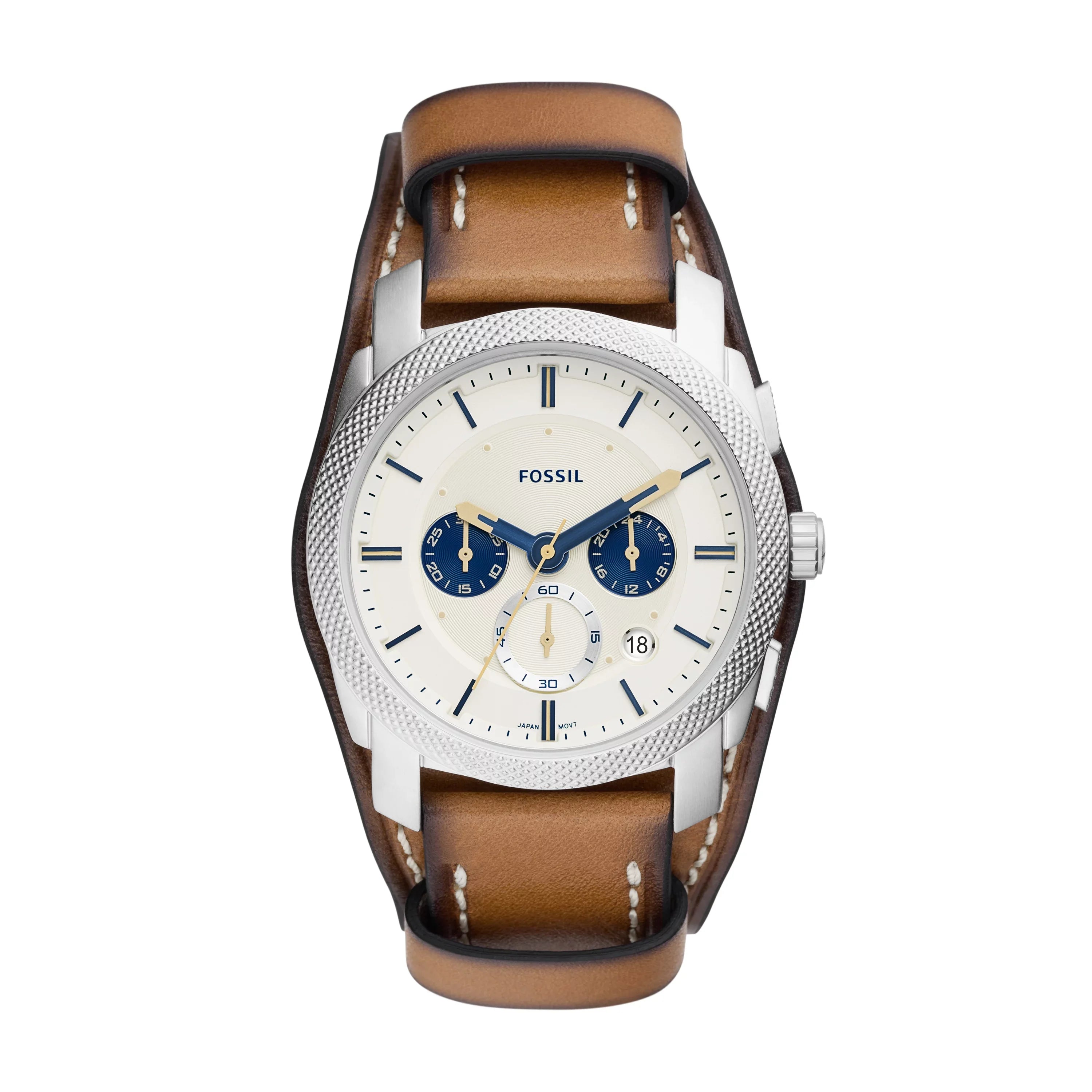 Fossil Men's Machine Chronograph Tan Eco Leather Watch