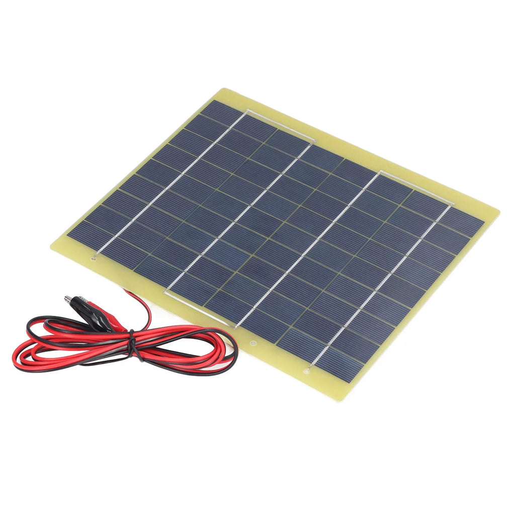 Qulable Solar Panel Polysilicon Material Low Light Efficiency Lightweight Portable Solar Charger for Charging 12V Battery 5W 18V