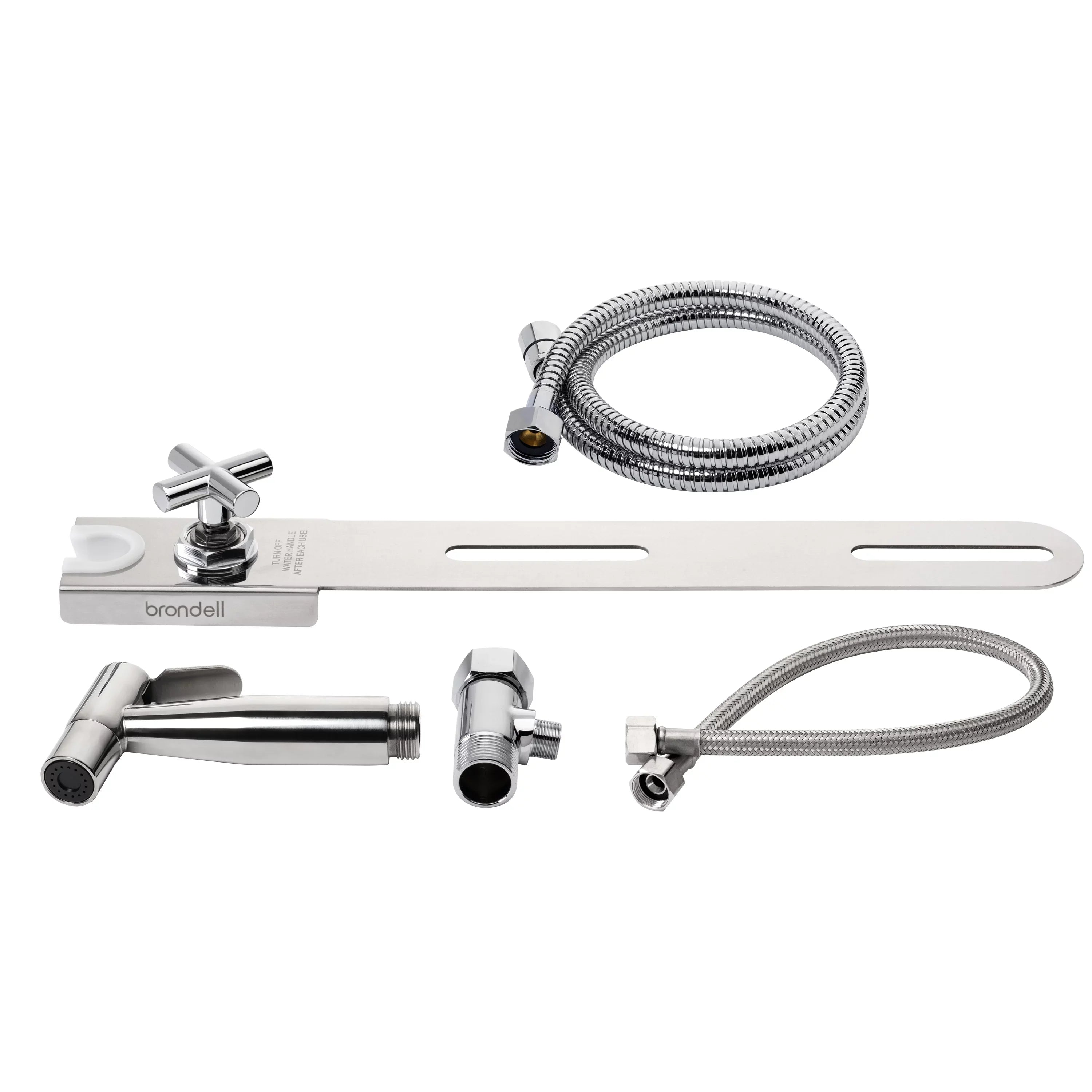 Brondell CleanSpa Luxury Hand-Held Bidet Sprayer and Holster with Integrated Shut off, Stainless Steel