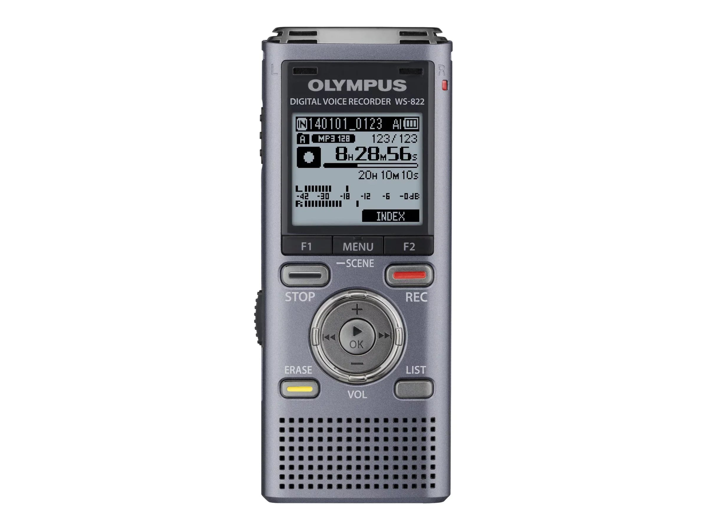 Olympus 4GB Digital Voice Recorder, Gray Metallic, WS-822