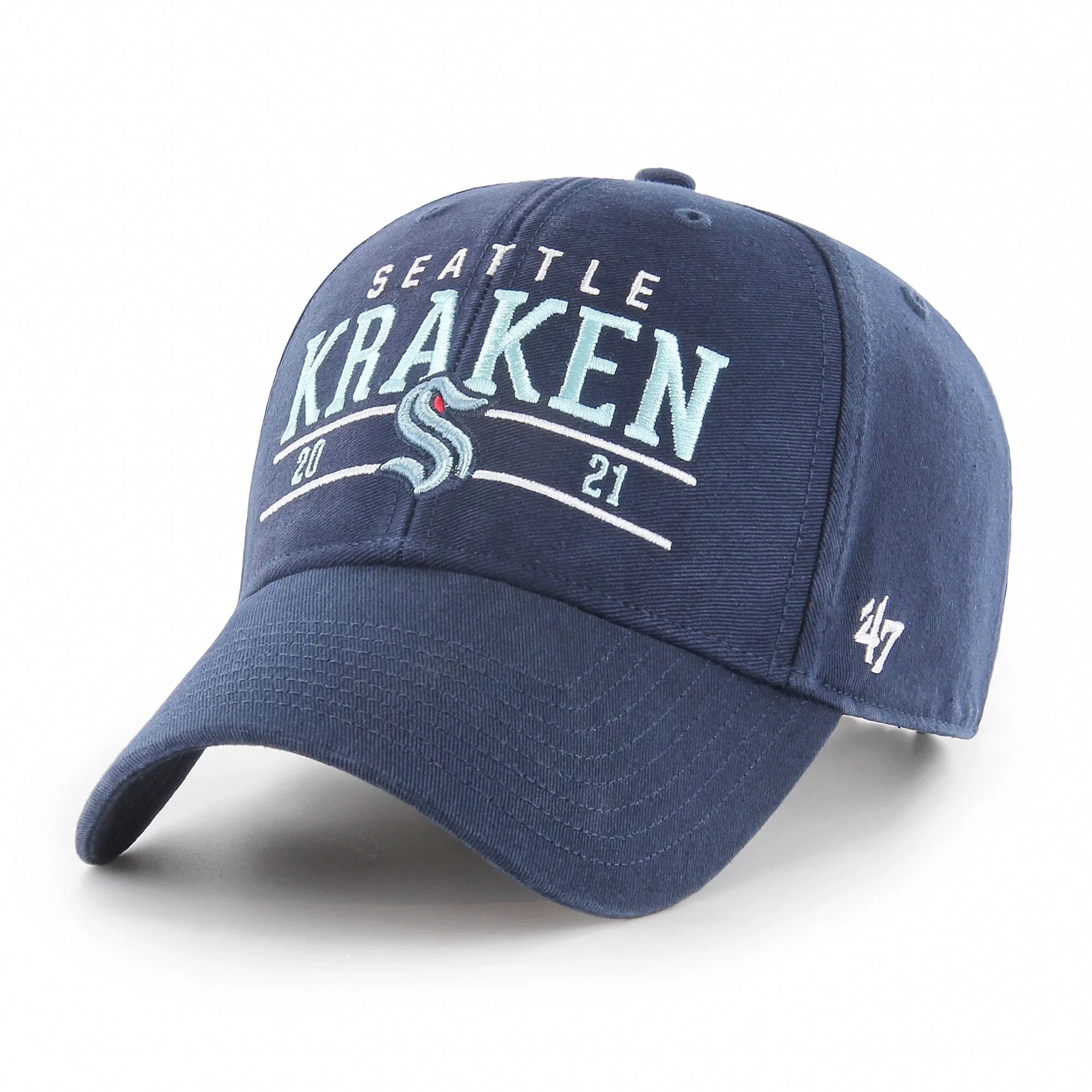 Men's '47 Deep Sea Blue Seattle Kraken Centerline MVP Adjustable Hat - OSFA