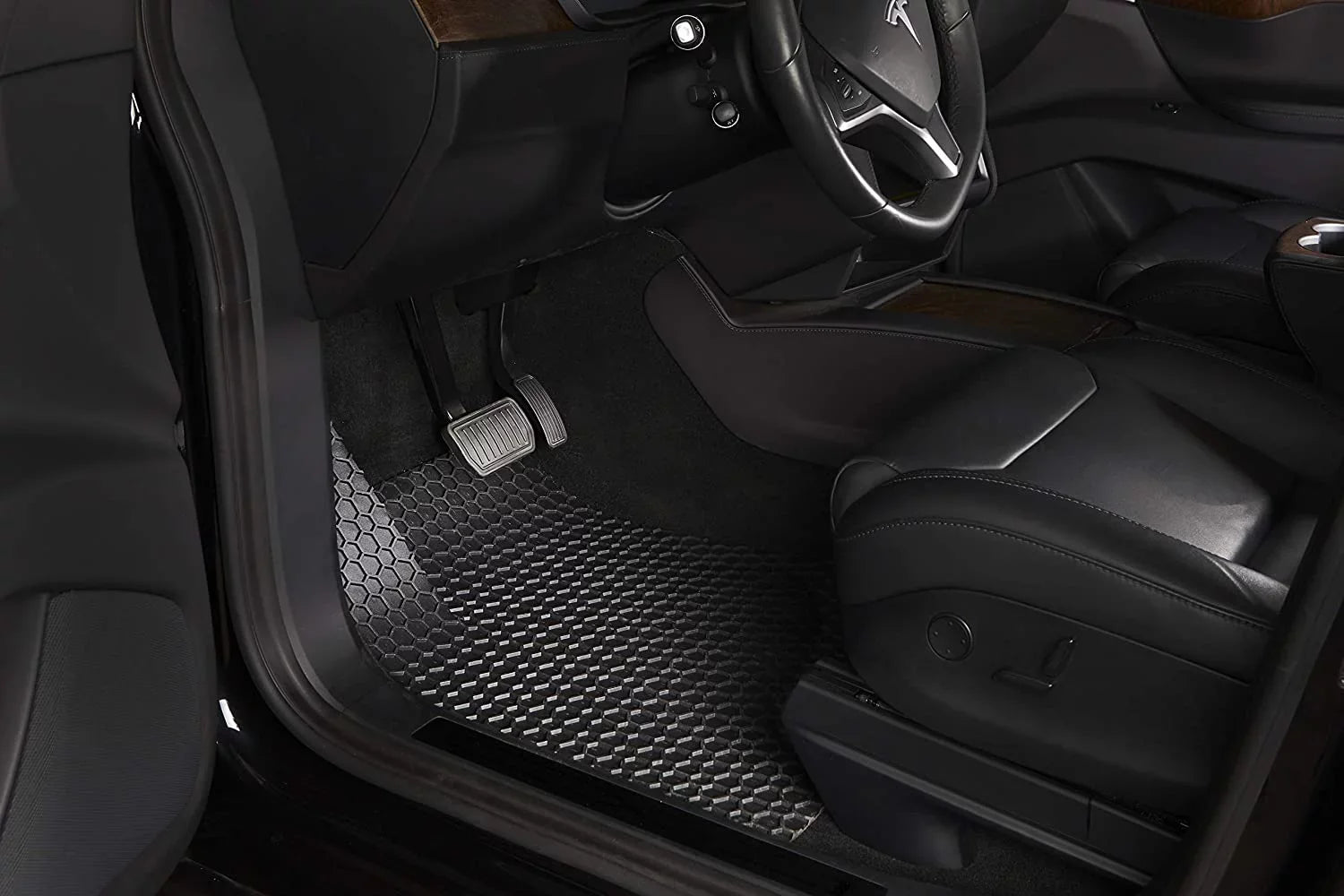 TOUGHPRO Floor Mats Accessories Set + 3rd Row + Cargo Fitting with Jeep Grand Wagoneer 8 Seater All Climate Heavy Duty Black Rubber - 2022