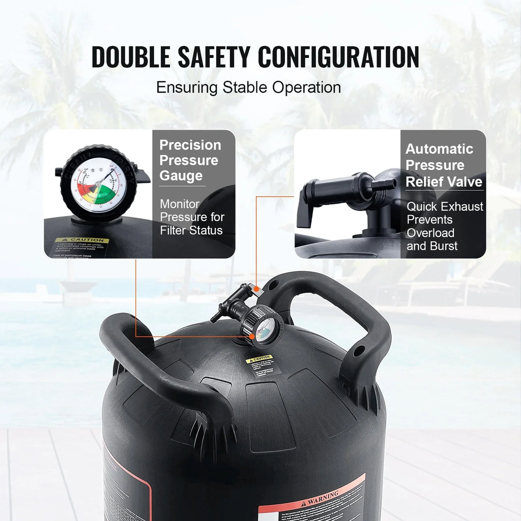 SKYSHALO 425Sq.Ft Pool Cartridge Filter In/Above Ground Swimming Pool Filtration