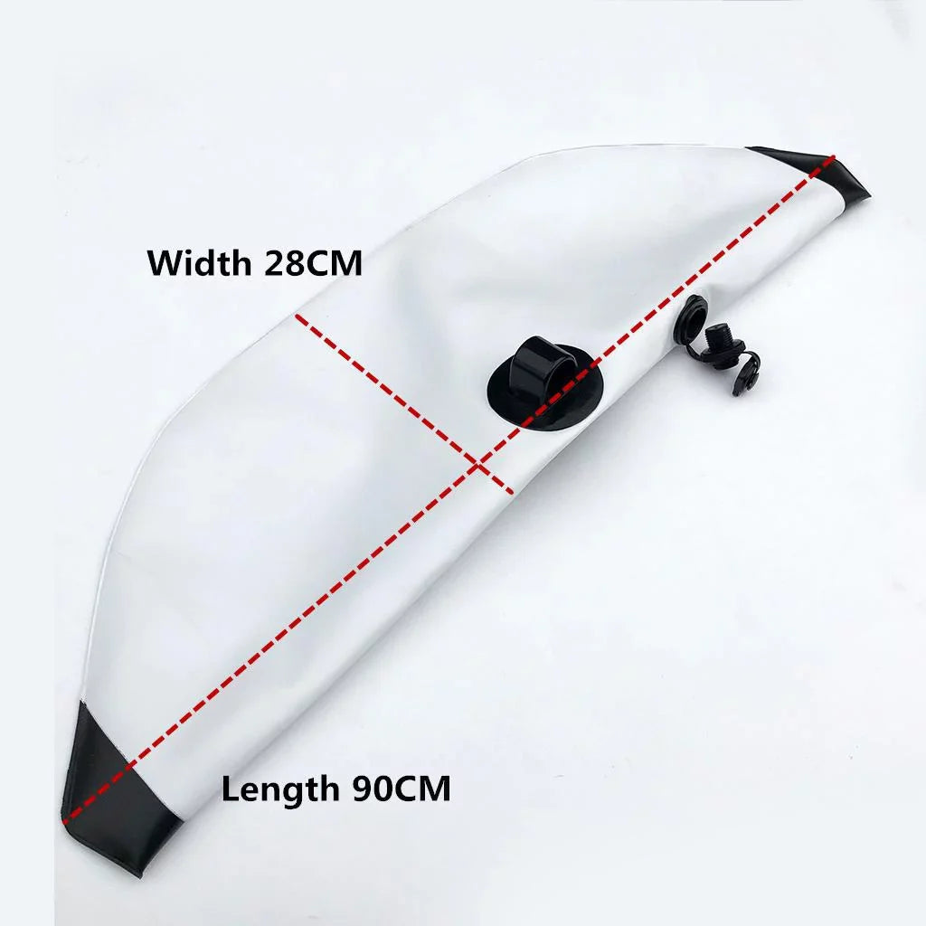 Premium PVC Kayak Canoe Fishing Standing Beginners Inflatable Outrigger / Stabilizer Water Buoyant Float Gear Equipment White
