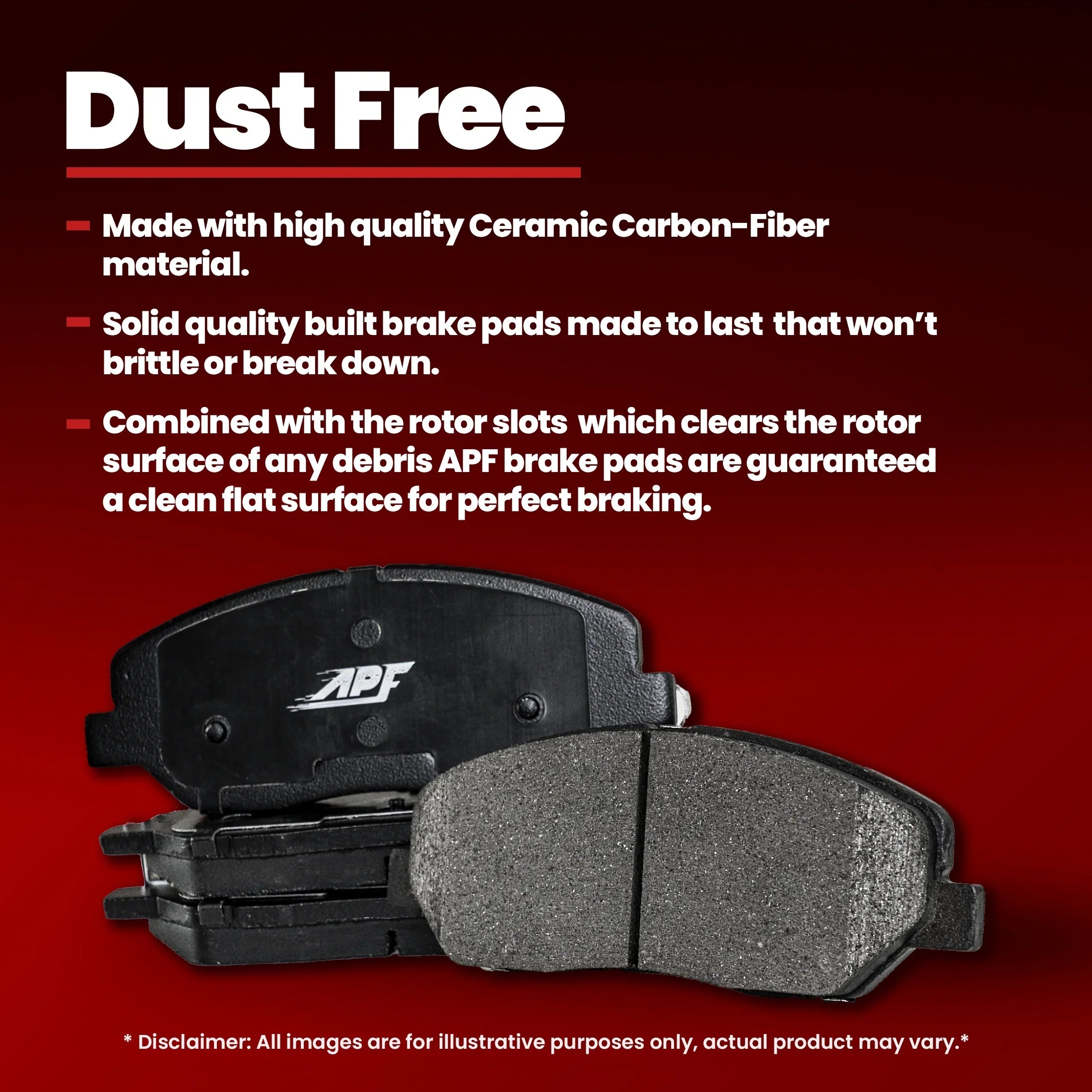 Front Ceramic Carbon Fiber Brake Pads for 2003-2009 Ford Ranger