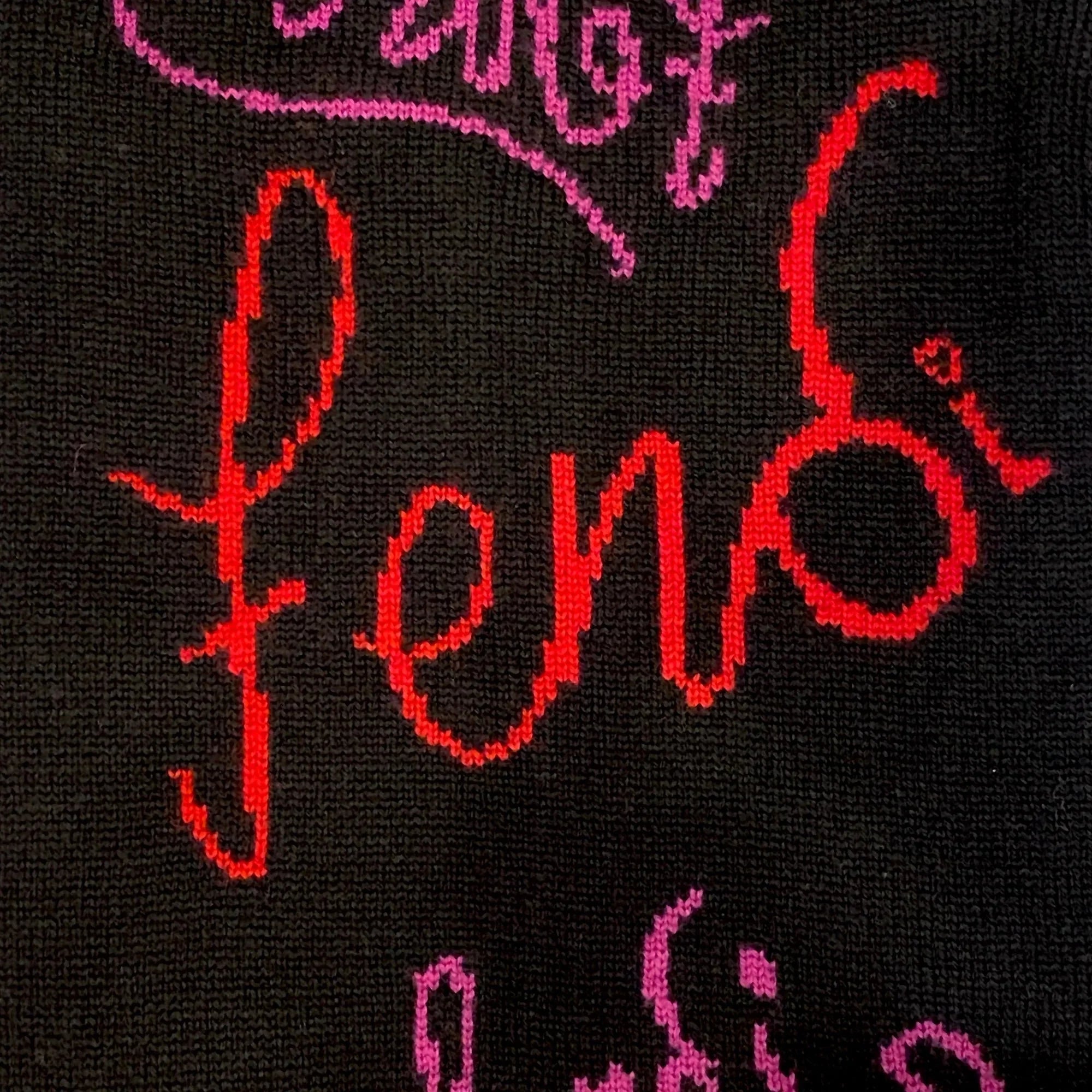 Fendi x Noel Felding Motif Nero Woven Wool Scarf FXS124