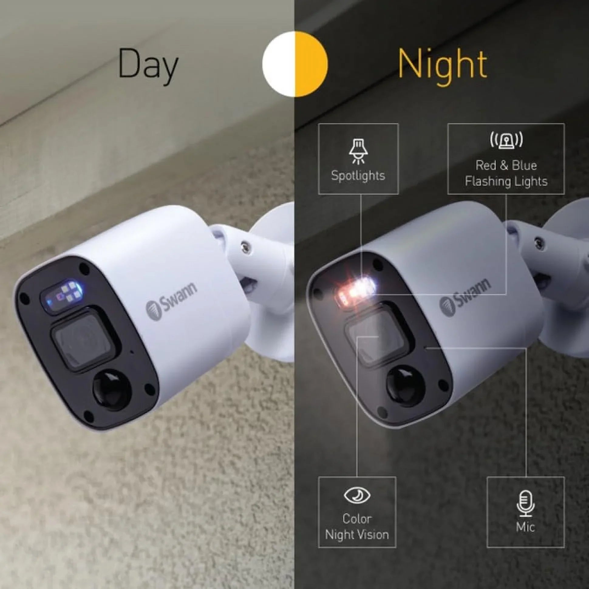 Swann 5039027 Enforcer Indoor & Outdoor DVR Security Camera System, Black & White