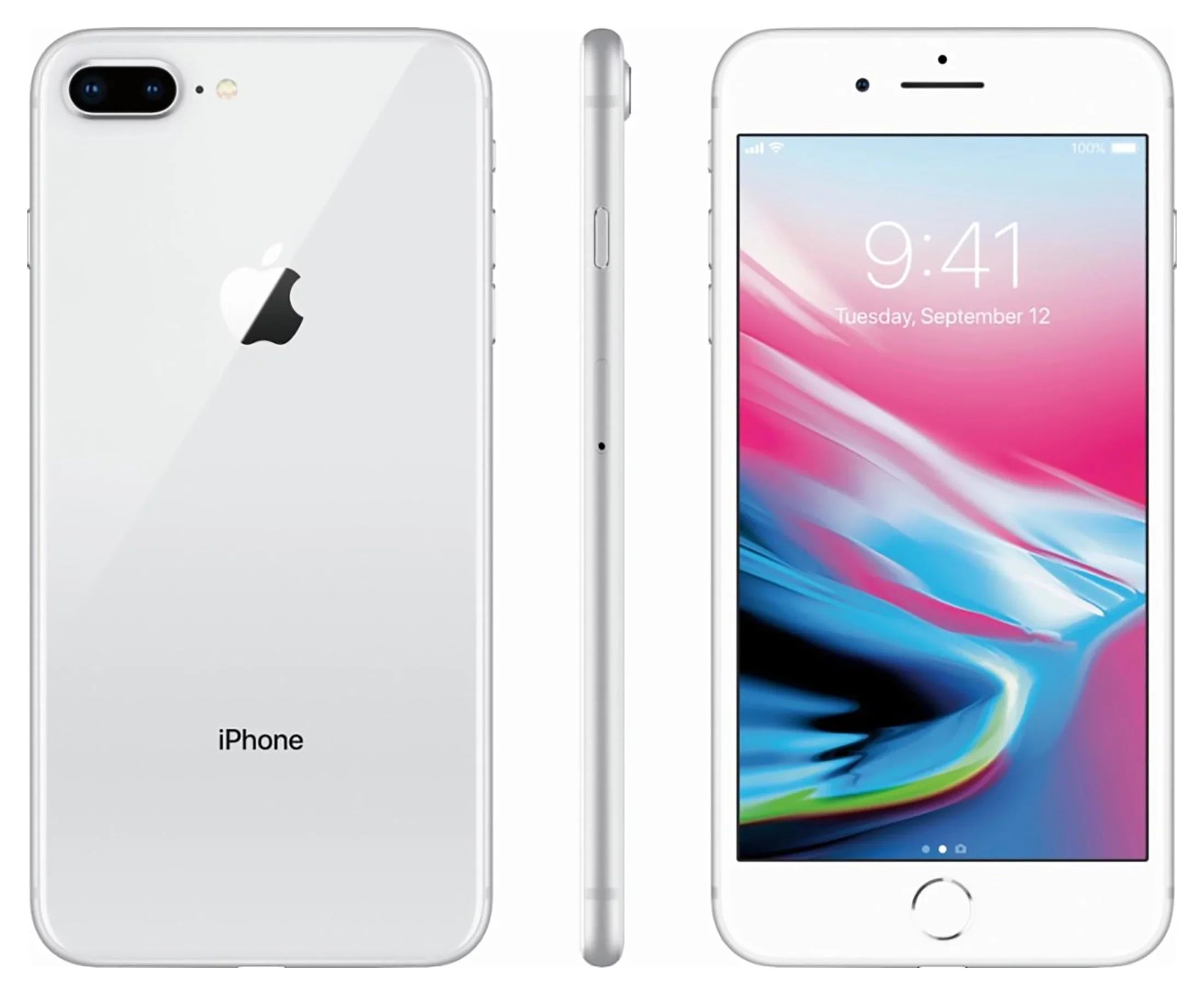 Apple iPhone 8 Plus 64GB GSM Unlocked Phone w/ Dual 12MP Camera - Silver (Used - Good Condition)