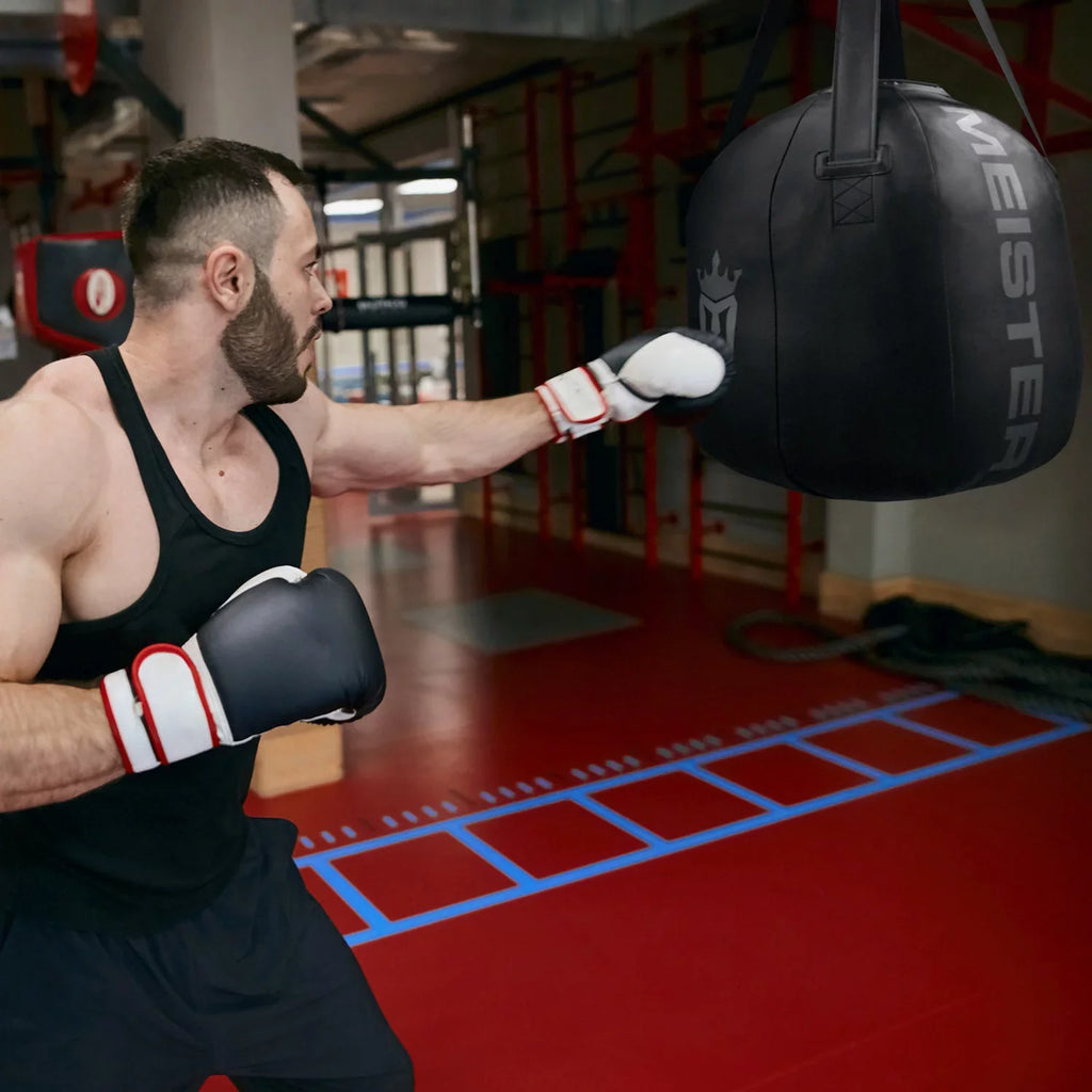 Meister 60lb Filled Wrecking Ball Heavy Bag for Boxing & MMA - Black