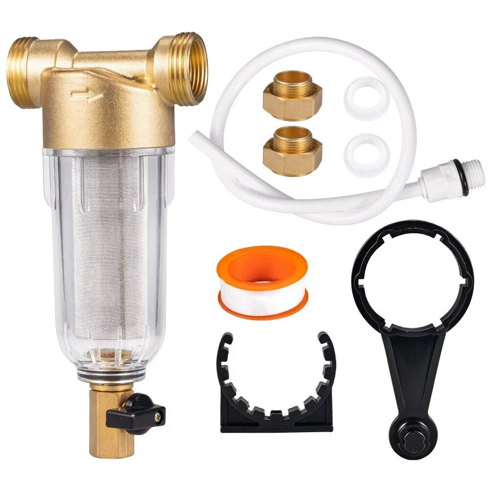 KingFurt Spin Down Sediment Filter - Long-lasting 316L Material, Reusable Design to Save Costs - Fits All Pipes, Easy Maintenance