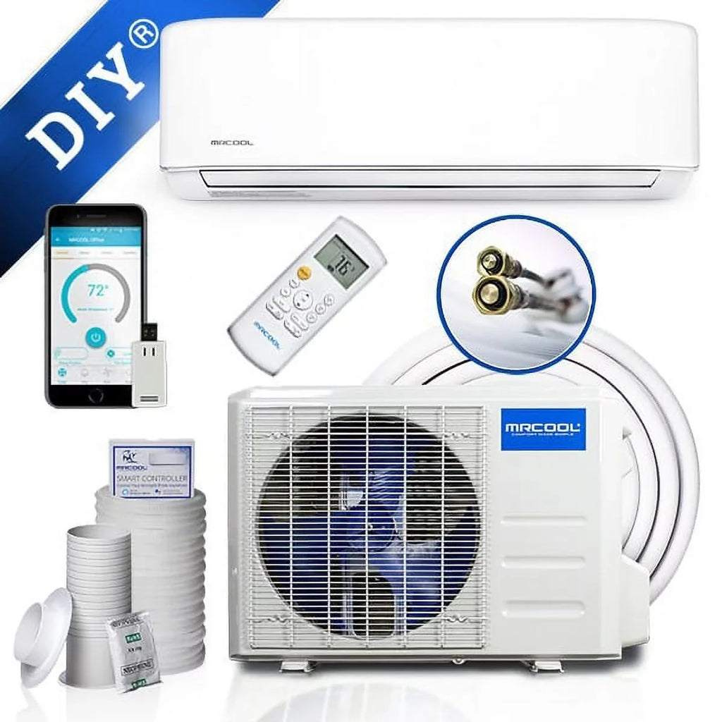 Mrcool Do It Yourself 12,000 BTU 1 Ton 17.5 SEER Ductless Mini-Split Air Conditioner and Heat Pump - 115V/60Hz