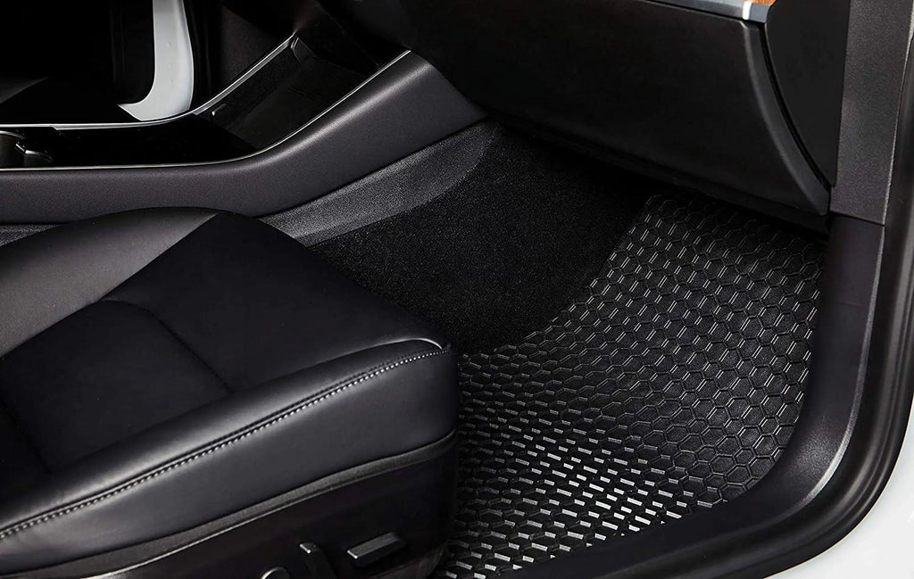 TOUGHPRO Floor Mats Accessories Set + 3rd Row + Cargo Fitting with Jeep Grand Wagoneer 8 Seater All Climate Heavy Duty Black Rubber - 2022