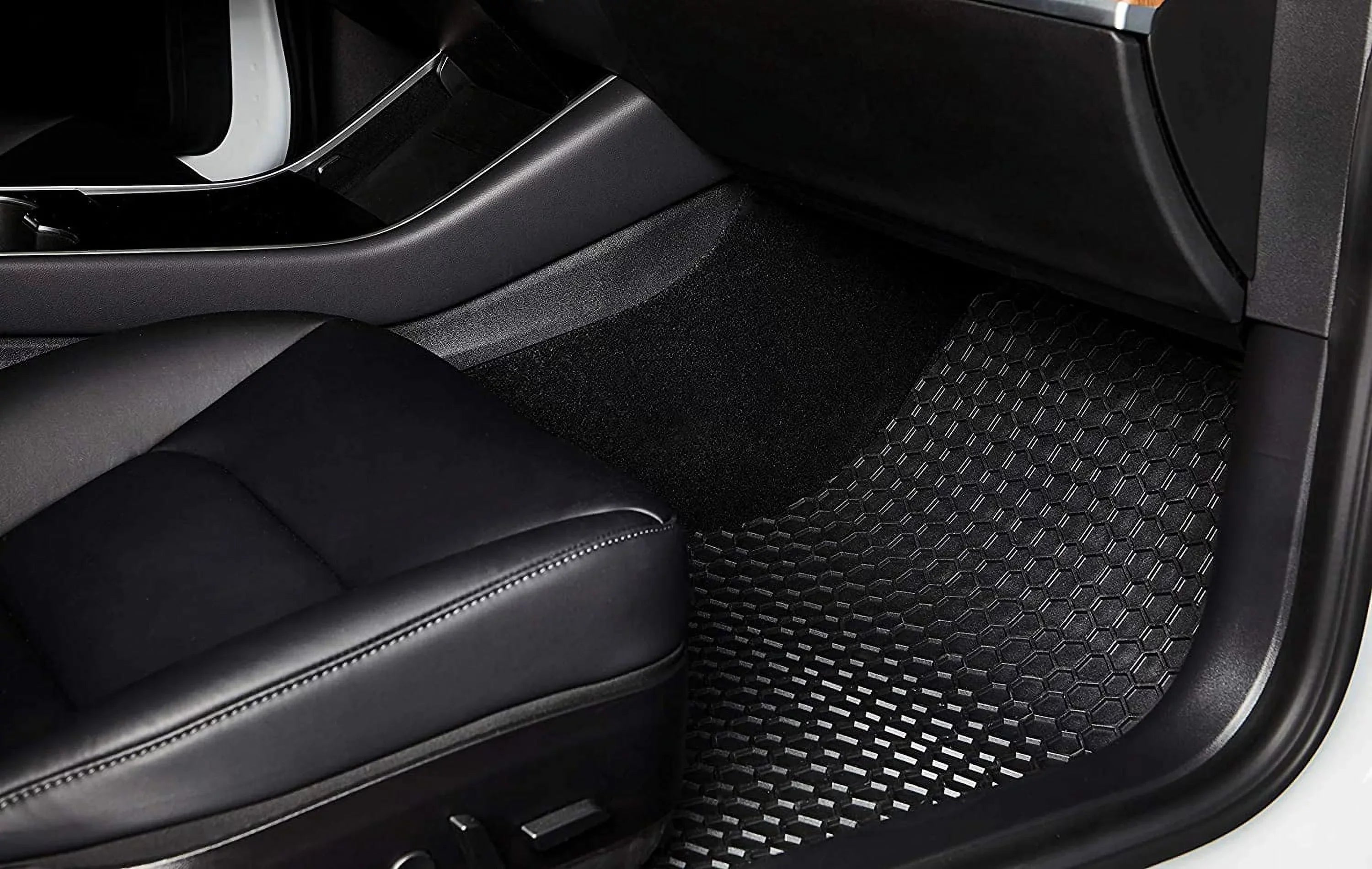 TOUGHPRO Floor Mats Accessories Set + 3rd Row + Cargo Fitting with Jeep Grand Wagoneer 8 Seater All Climate Heavy Duty Black Rubber - 2022
