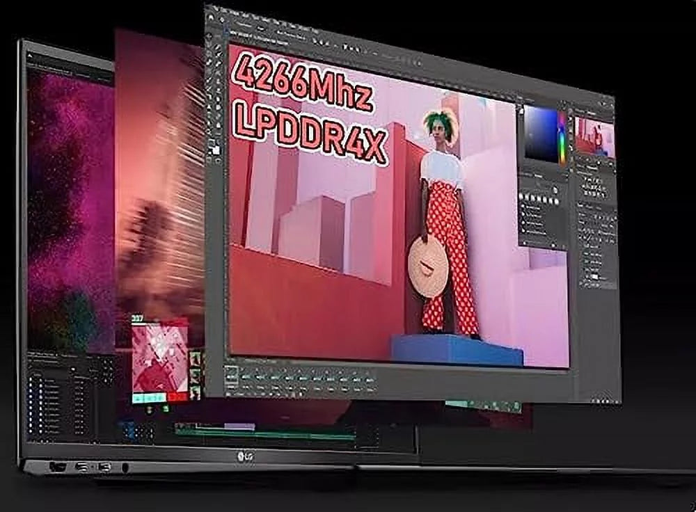 LG Gram 17" 16:10 WQXGA(2560 x 1600) IPS Laptop, Evo 12s i7-1360P, DCI-P3 99%, 4266Mhz 16GB, 2X Thunderbolt4, Backlit KB, Wi-Fi 6E, Windows11 Home, w/HDMI (16GB LPDDR4X RAM | 1TB SSD)