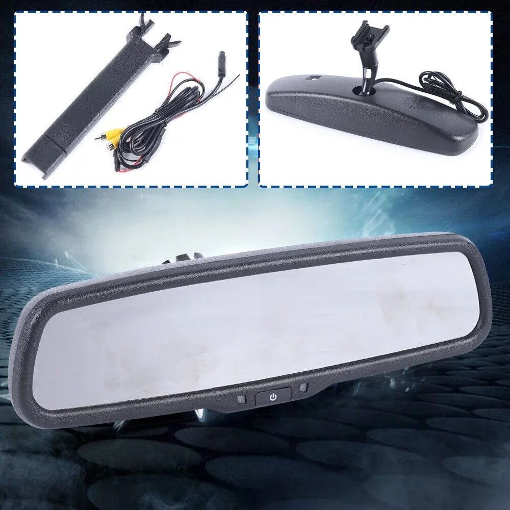 Miumaeov 4.3'' Electronic Car Rear View TFT LCD Mirror Monitor with Bracket For Backup Camera Parking Reverse