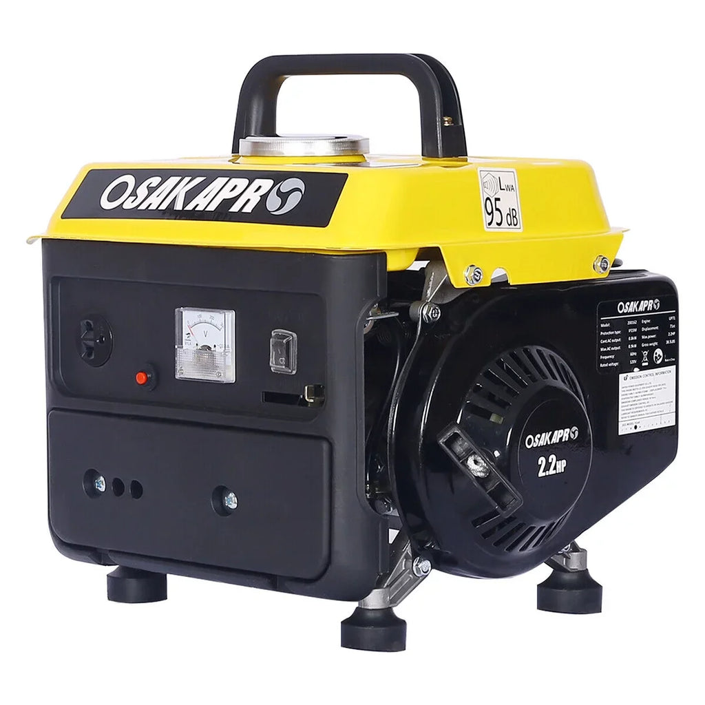Portable Generator, 900 Watts Gas Powered Generator for Backup Home Use & Outdoors Camping Low Noise Ultra Lightweight EPA III and CARB Compliant (Black ＆ Yellow)