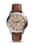 Fossil Men's Grant Chronograph Brown Dial Watch FS5214