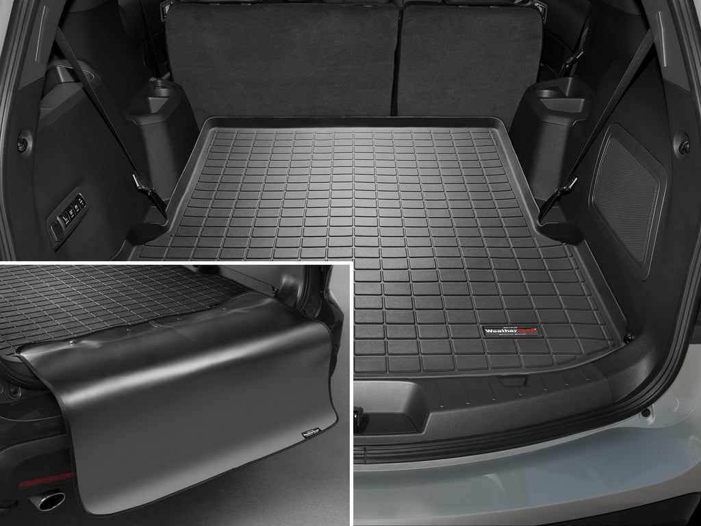 Condition Cargo Trunk Liner with Bumper Protector Fitting with 2011-2019 Ford Explorer - Behind 2nd Row Seating With Bumper Protector, Black