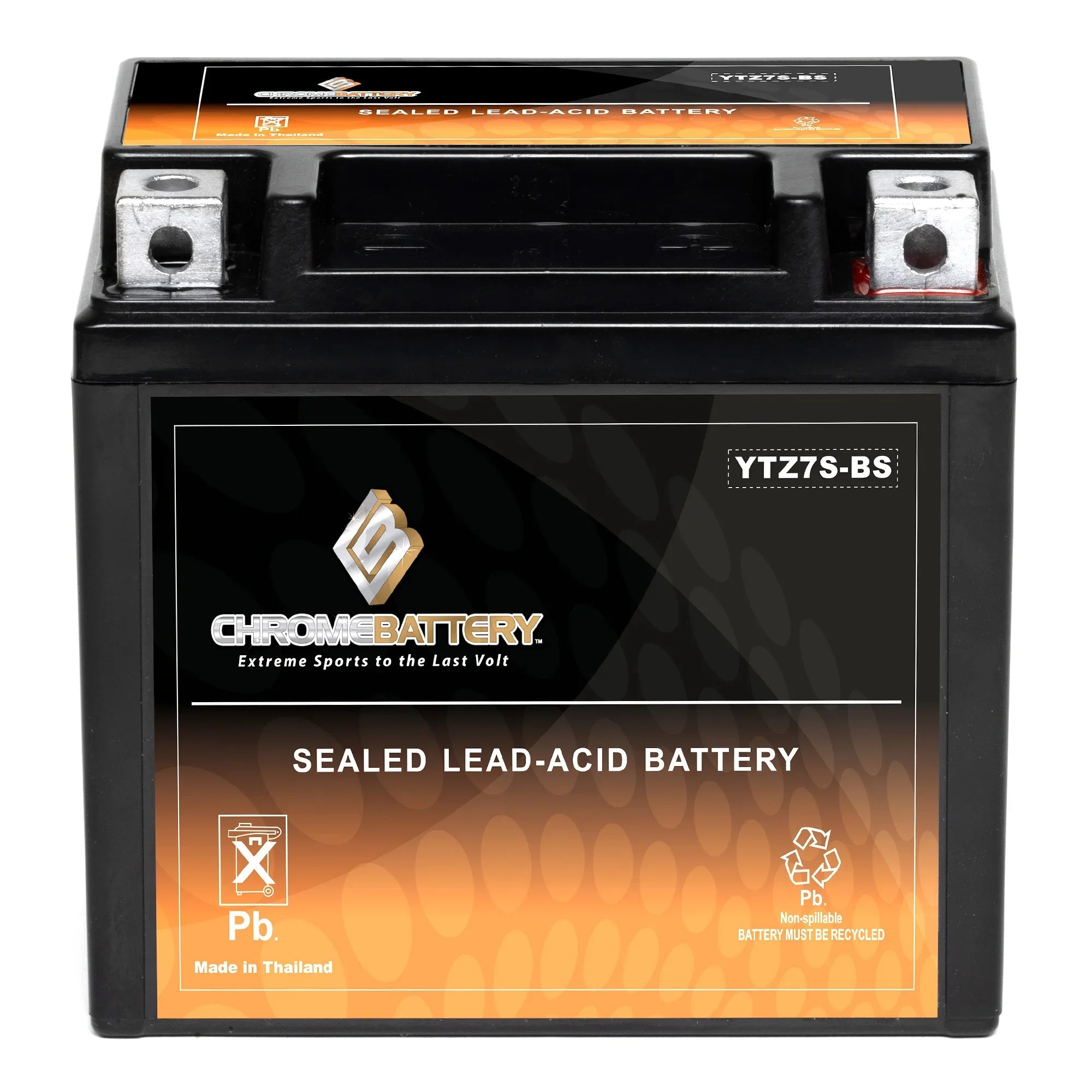 Chrome Battery YTZ7S-BS (YTZ7S 12 Volt,6 Ah, 90 CCA) Motorcycle Battery for Gas Gas Fsr450 450cc Year (all Years Until 08)