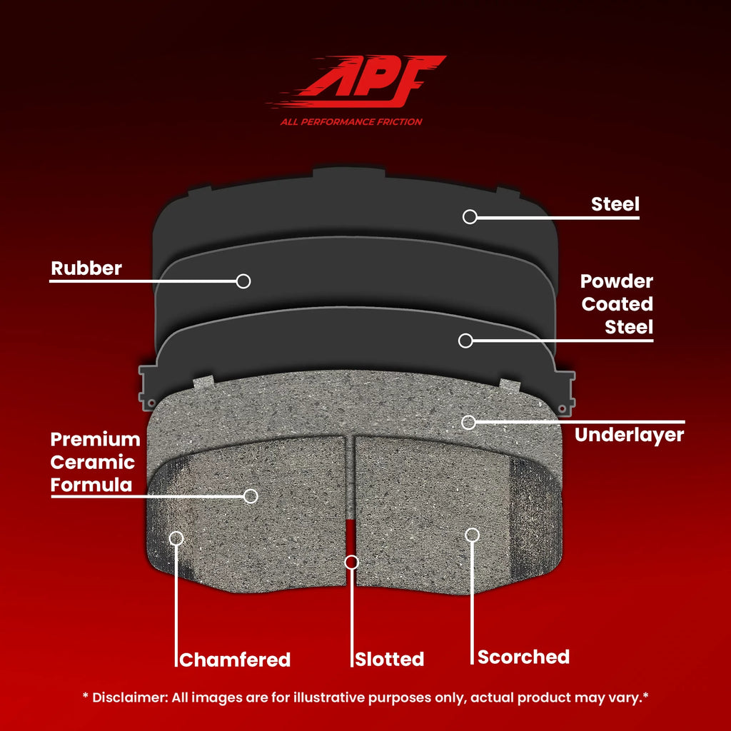 Front Ceramic Carbon Fiber Brake Pads for 2003-2009 Ford Ranger