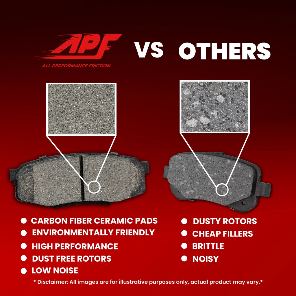 Front Ceramic Carbon Fiber Brake Pads for 2003-2009 Ford Ranger