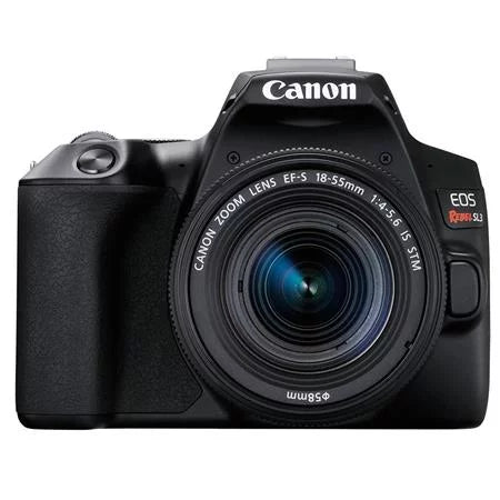 EOS Rebel SL3 DSLR Camera with EF-S 18-55mm f/4-5.6 IS STM Lens - Black - Bundle With Camera Case, 32GB SDHC Card, 58mm UV Filter, Cleaning Kit, Pc Software Package