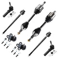 Detroit Axle - Front CV Axles Kit for Chevy Impala Monte Carlo Pontiac Grand Prix Buick LaCrosse Allure Regal Century Olds Intrigue, 2 CV Axle Shafts 2 Lower Ball Joints 4 Inner & Outer Tie Rods
