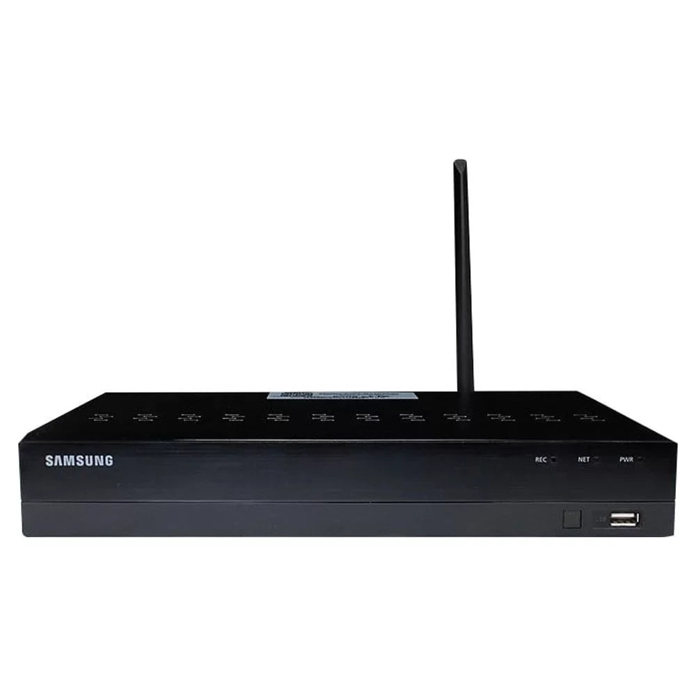 Samsung Wisenet SNK-B73040BW 4 Channel 1080p Full HD NVR Video Security System with 1TB Hard Drive and 4 1080p Wireless Environment Durable Bullet Cameras