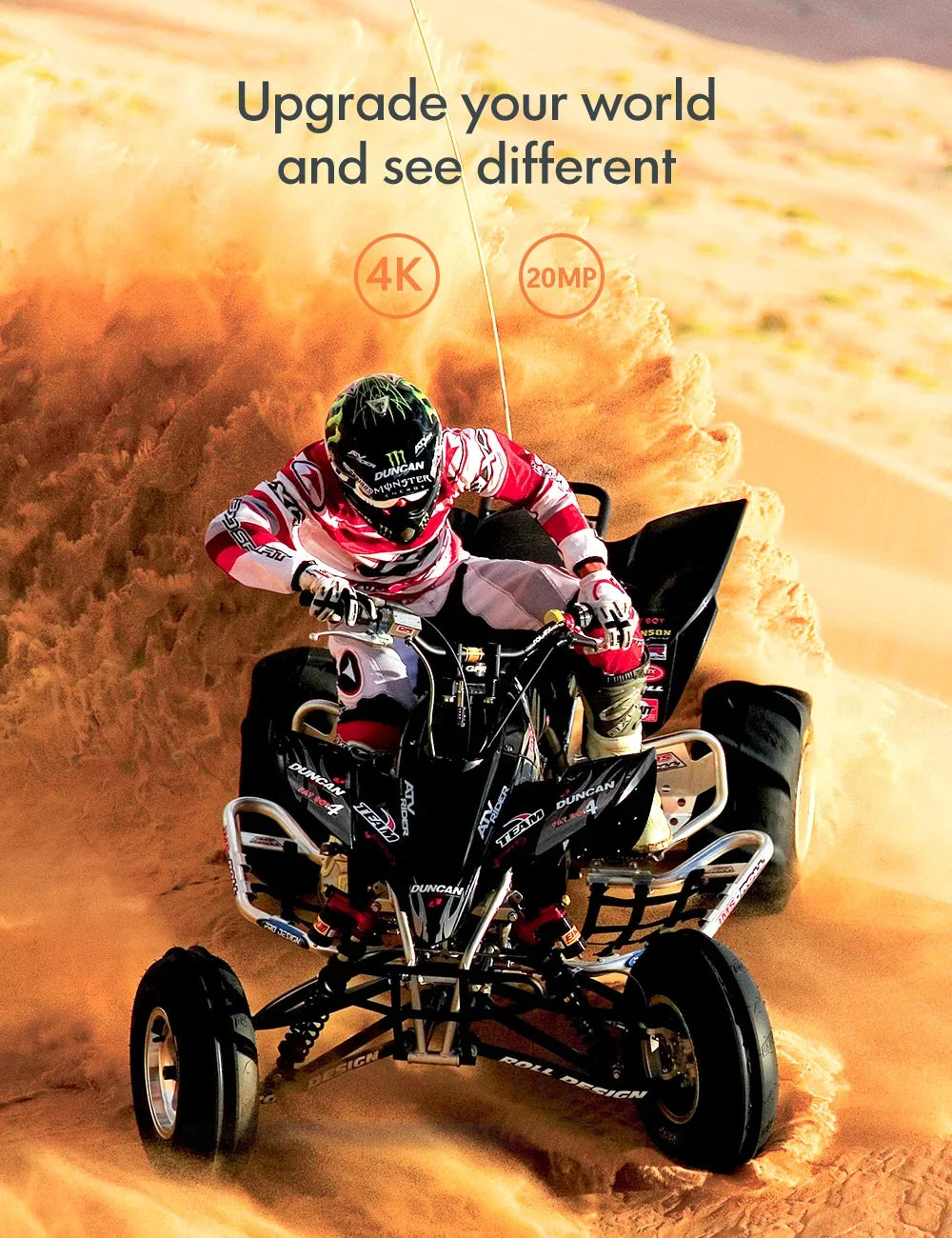 Apeman A87 Action Camera, UHD 4K/60fps 20MP Touchscreen WiFi Underwater Camcorder for Motorbike and Skateboard Camera