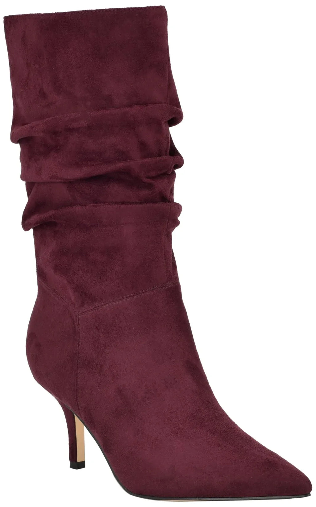Nine West Women's Mycki Mid Calf Heeled Stiletto Boot 9, Wine 600