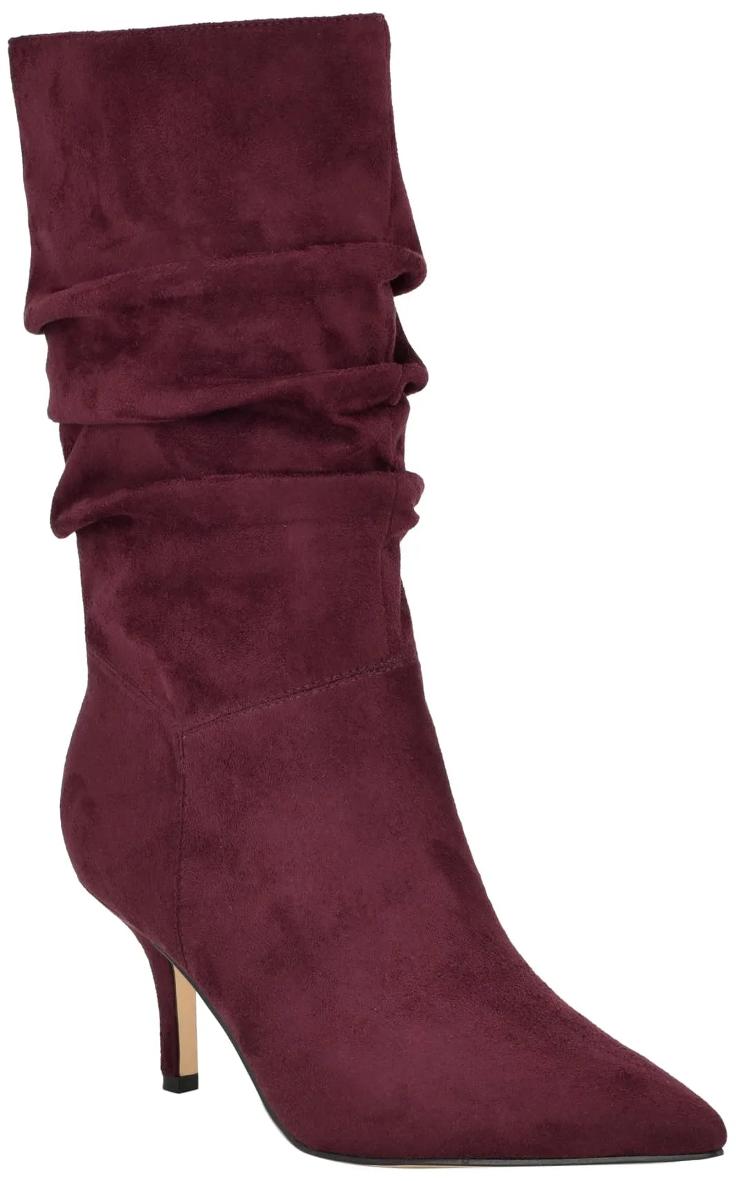 Nine West Women's Mycki Mid Calf Heeled Stiletto Boot 9, Wine 600