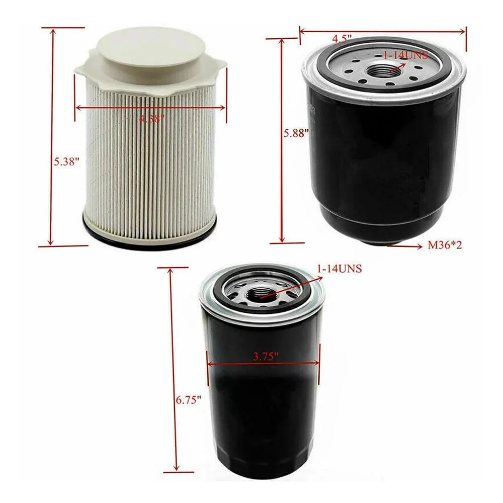 LisFaxbo 68197867AA 68157291AA Fuel Filter 5083285AA Oil Filter And CA10261 Air Filter For Ram 2500 3500 4500 5500 6.7L Diesel Engine