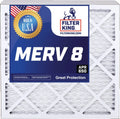 Filter King 19.5x23.5x1a Air Filter | 2-PACK | MERV 8 HVAC Pleated A/C Furnace Filters | MADE IN USA | Actual Size: 19.5 x 23.5 x .75"