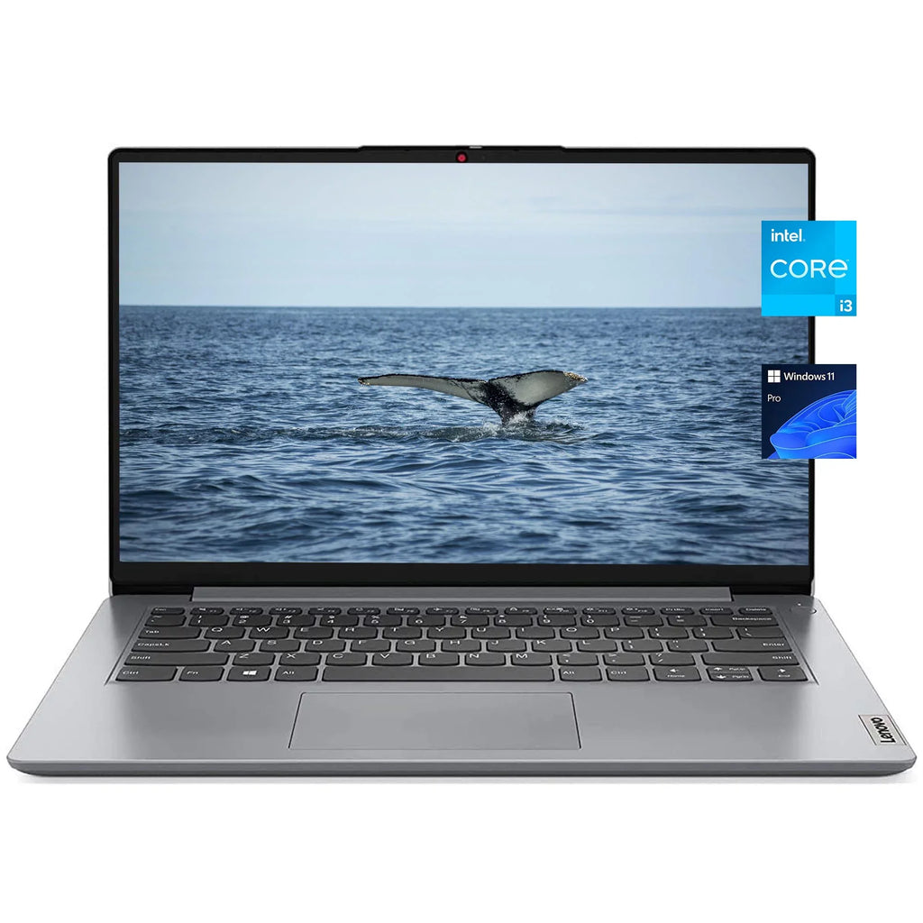 Lenovo Ideapad [Windows 11 Pro] 14" HD Business Laptop Computer, 12th Gen 6- i3-1215U, 4GB RAM, 128GB PCIe SSD, Fingerprint Reader, Wi-Fi, Bluetooth 5, HDMI, Gray