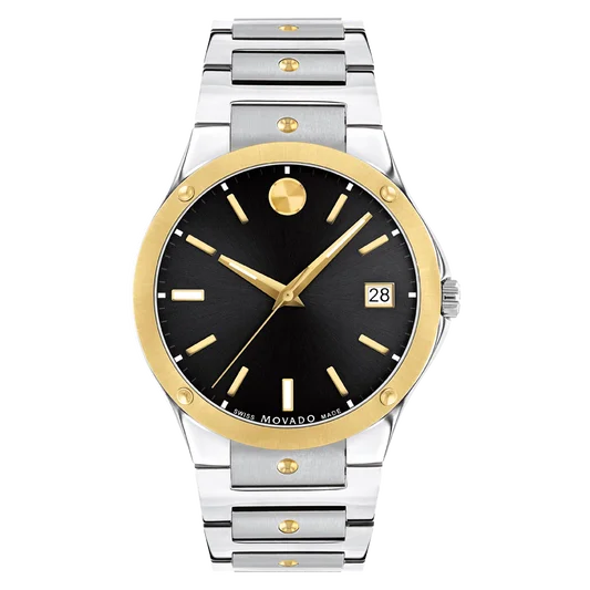Movado SE Black Dial Steel Unisex Watch 0607596