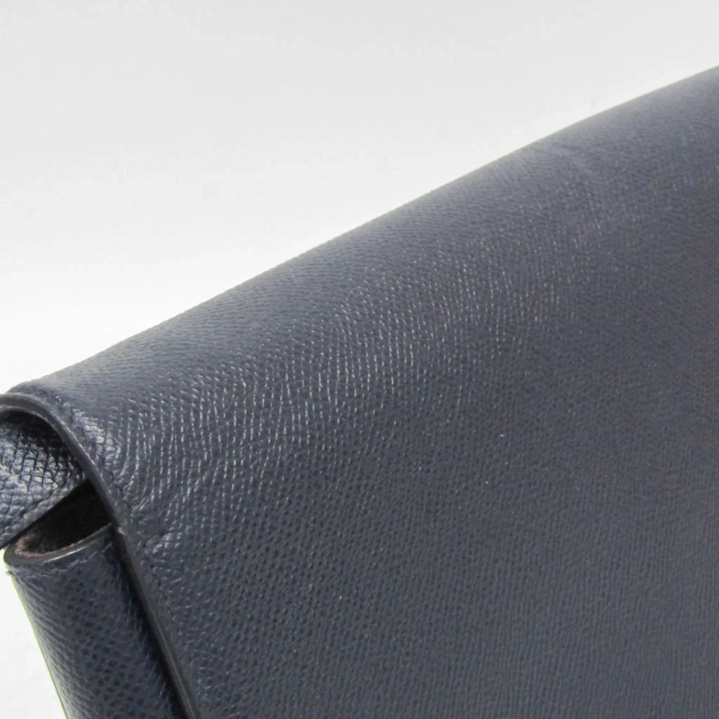 Pre-Owned Salvatore Ferragamo Vara AU-21 0011 Women's Leather Shoulder Bag Navy (Good)